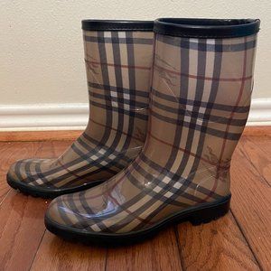 Burberry Nova Check Rainboots Size 36